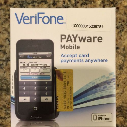 New in Box; VERIFONE PAYWARE MOBILE CREDIT CARD READER for IPHONE