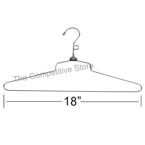 18&#034; Steel Blouse &amp; Dress Hanger With Loop Hook - Box Of 50 Pieces