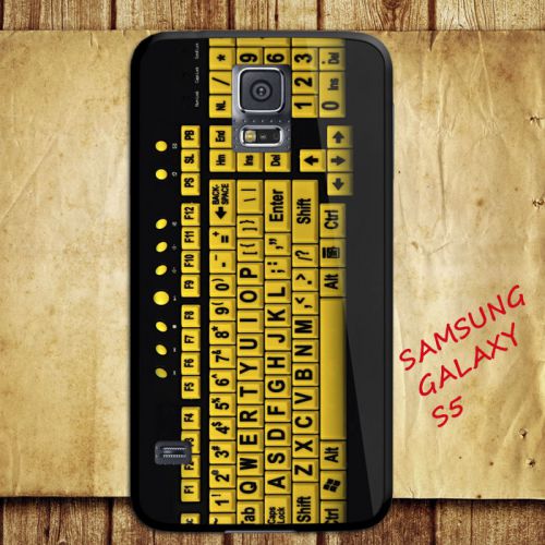 iPhone and Samsung Galaxy - Yellow Keyboard Qwerty - Case