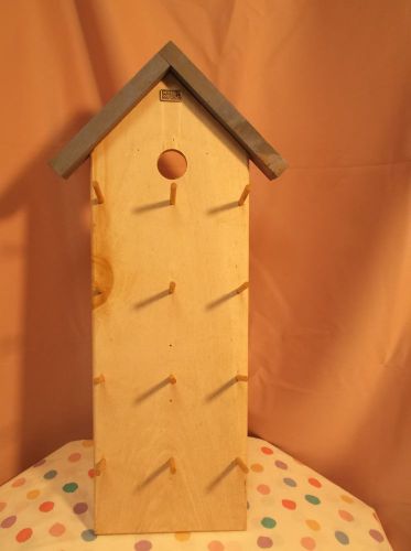 Birdhouse Peg Display - Made in the USA - 12 Pegs - Multiple Uses