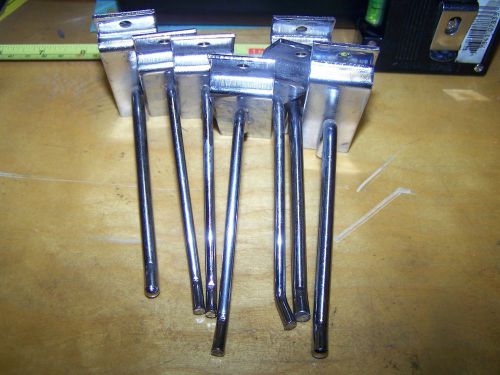 4&#034; slatwall pegs, chrome, lot of 7 for sale