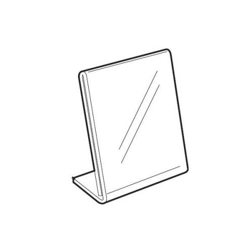 Box of 15 angled single sided clear acrylic mini holder slant back 5x10 cm for sale