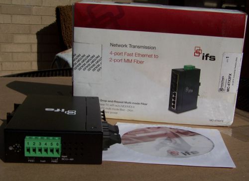Ge interlogic mc-4tx2fx 4+2 port fast ethernet industrial mediaconvertor mm for sale