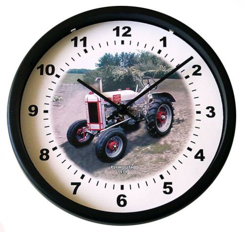 New PLYMOUTH Tractor Wall Clock Vintage 1934 Tractor Rare Restored Beauty
