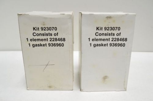 Lot 2 na 923070 10 micron filter gasket element kit assembly industrial b223827 for sale