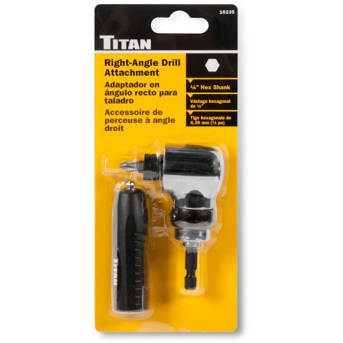 Titan Tools 16235 Right-Angle Drill Attachment, 1/4-inch Hex Shank