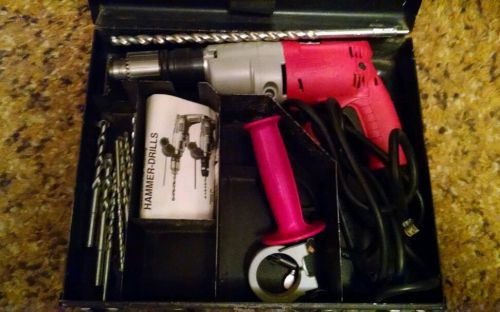 Milwaukee magnum 1/2in. reversing heavy-duty hammer drill #53701 w/metal case for sale