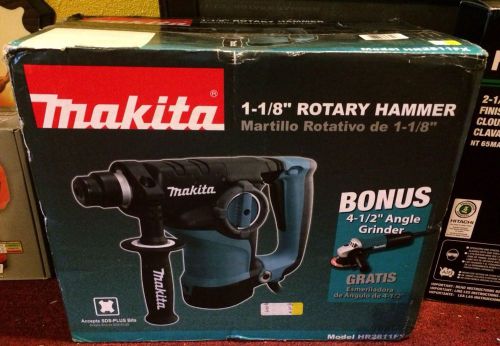 Makita 1 1/8&#034; rotary hammer drill w/ bonus 4 1/2&#034; angle grinder for sale