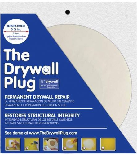 Drywall Repair Plug/Patch DP123 1/2&#034; Thick Drywall x 3-7/8&#034; Diameter