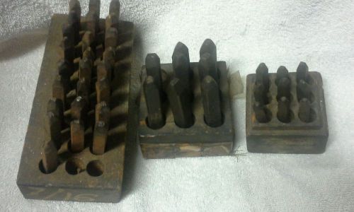 VINTAGE ASSORTED STEEL LETTER-ALPHABET PUNCH SET METAL MARKING DIE STAMP TOOL