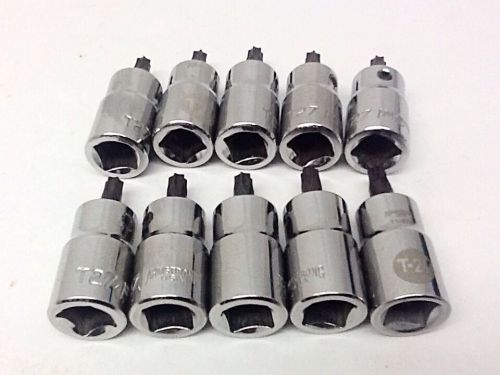 10 piece set of armstrong t27 3/8 sockets - #11-878 for sale