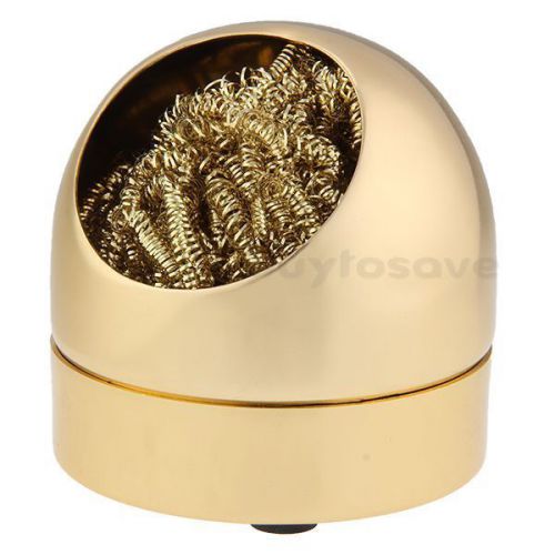 Soldering iron tip cleaner tool metal wire sponge golden for sale