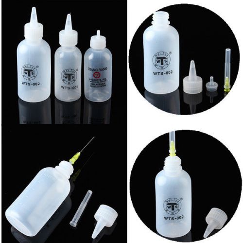Thicken 50ml rosin flux alcohol bottle for rosin solder flux paste + 1pcs needle for sale
