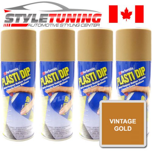 4 CANS OF PLASTI DIP (WHEEL KIT) - TRUE METALLIC  - VINTAGE GOLD - CANADA