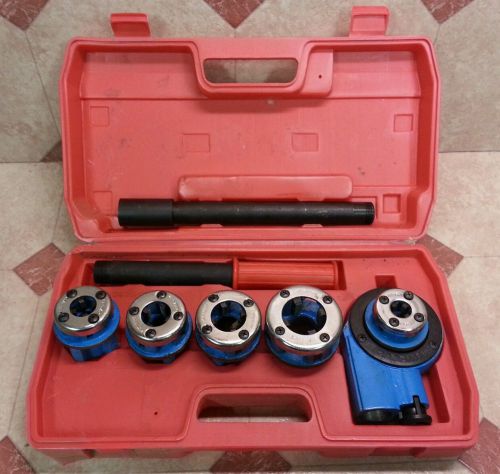 5PC PIPE THREADER TOOL WITH RATCHET HANDLE &amp; DIES