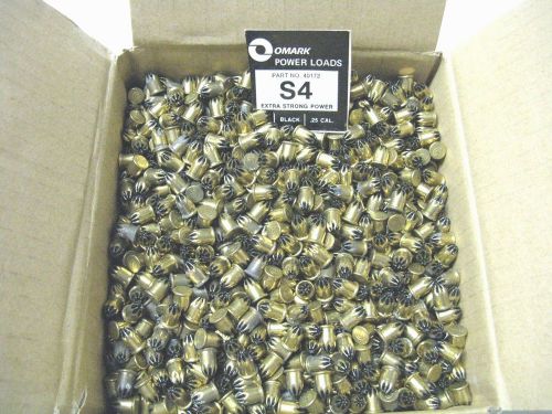 Bulk lot s4 omark power loads 2500 rounds .25 caliber powder actuated tools for sale