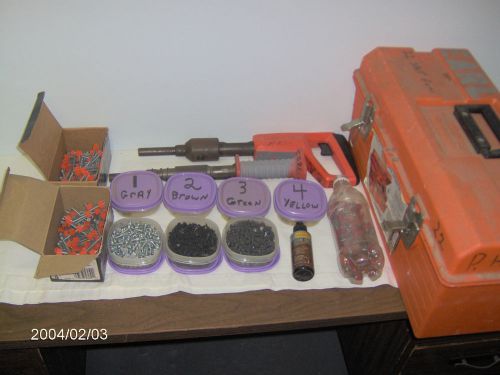Remington power actuated tool set model no.490 &amp; 476 nails,shot,gun oil,tool box for sale