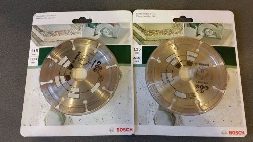 Bosch Diamond Cutting Disc 115mm 4.5&#034; 2 Blades For Concrete 2609256413