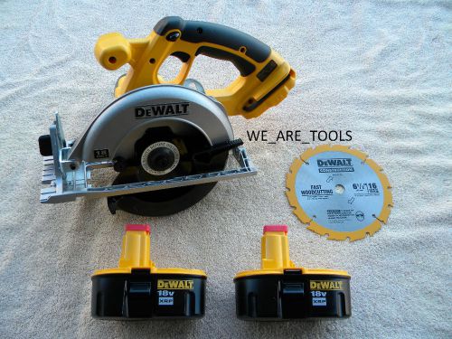 Dewalt dc390 18 volt cordless circular saw w/ blade, 2 dc9096 batteries xrp 18v for sale