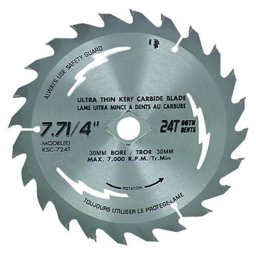 7-1/4&#034;, 24 Tooth M2 High Speed Steel Tipped Circular Saw Blade
