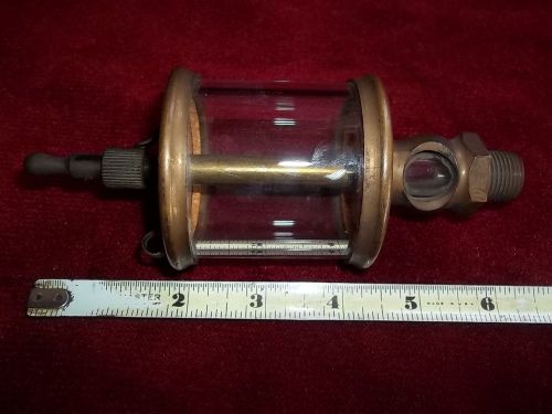 LARGE LUNKENHEIMER No 3 BRASS DRIP OILER FOR HIT &amp; MISS ENGINE