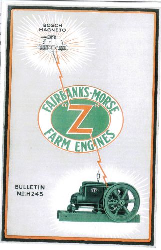 Fairbanks Morse Z Gas Engine Catalog Book Hit Miss H245 manual Bosch Magneto