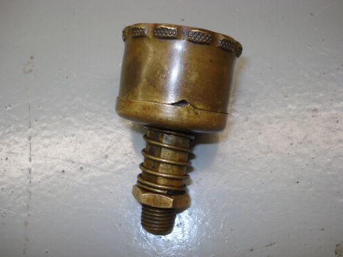 Vintage brass auto grease cup gas steam tractor  3/8&#034; lubricator bowen mfg co for sale