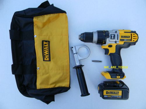 New dewalt dcd985 20v cordless hammer drill, dcb200 battery,tool bag 20 volt max for sale