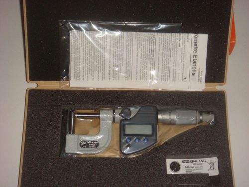 Mitutoyo 395-364 LCD Tube Micrometer, Cylindrical Anvil, Ratchet Stop,