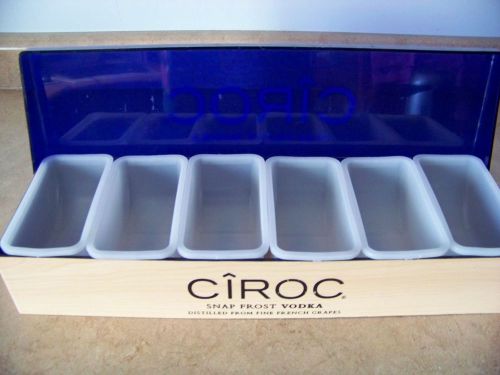 CIROC SNAP FROST VODKA CONDIMENTS PLASTIC BLUE CADDY RETAIL BAR SWAY PRE-OWNED