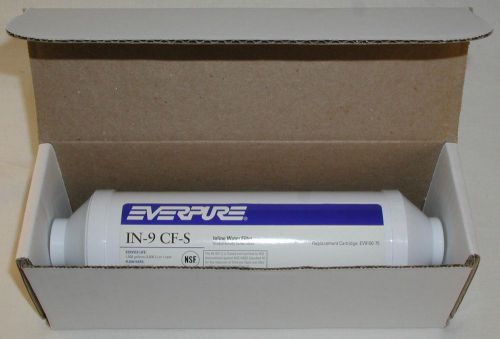 New everpure inline water filter cartridge 9&#034;x2.5&#034; in-9cf-s / replaces ev9100-75 for sale