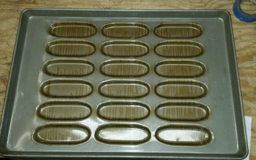 ECKO Hot Dog Bun Roll Baking Pan 18 Count per Pan lot of 5