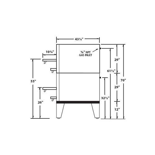 Marsal and Sons SD-1060 STACKED Pizza Oven Double Deck