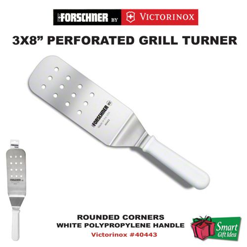 Victorinox forschner perforated grill turner, 3&#034; x 8&#034;, white handle #40443 for sale