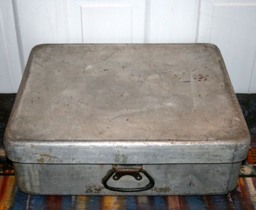 Vintage Antique 1952 US Military Food Container Mirro Aluminum Co Heavy 25 Lbs