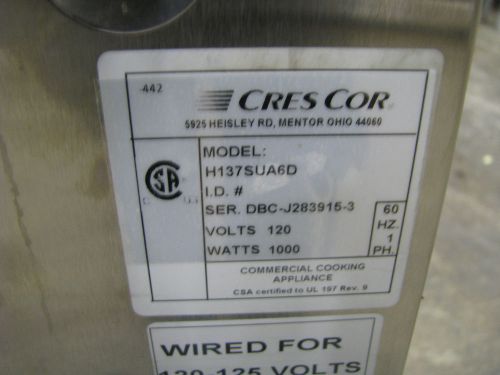 Crescor Mobile Heating Cabinet  H-137-SUA-6D