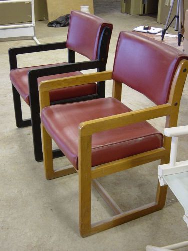 Wooden Chairs 4 Padded Seat Office Restaurant Lobby Conference Furniture
