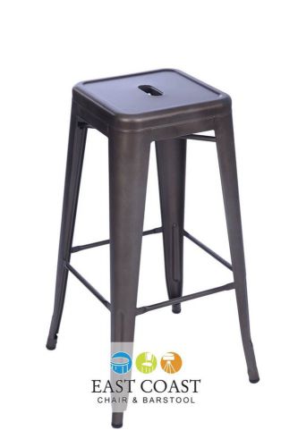 New viktor tolix-style steel backless bar stool with rust powder coat finish for sale