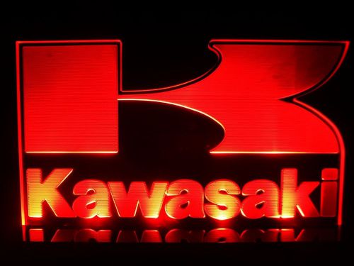 Kawasaki Bike Japan Motocycles Logo LED Light Lamp Man cave room Garage Signs