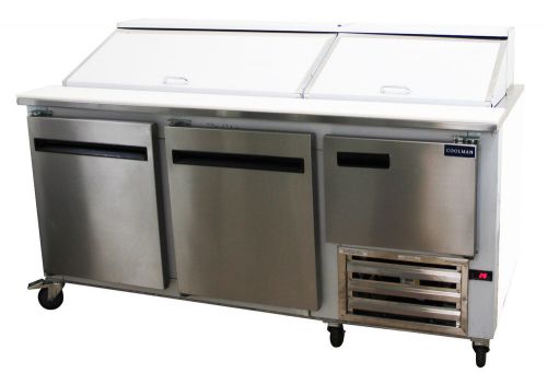 72&#034; cooltech two and half door sandwich prep table (recessed door right motor) for sale