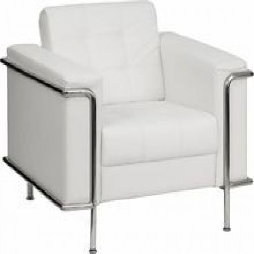 Flash Furniture ZB-LESLEY-8090-CHAIR-WH-GG HERCULES Lesley Series Contemporary W