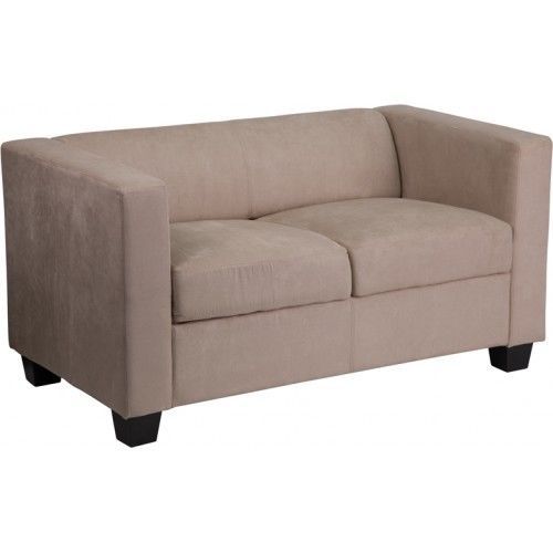 Flash Furniture Y-H901-2-MIC-BN-GG Prestige Series Light Brown Microfiber Lovese