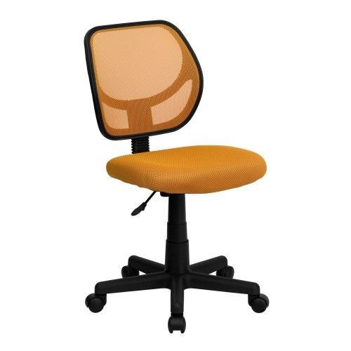 Flash Furniture WA-3074-OR-GG Mid-Back Orange Mesh Task Chair and Computer Chair