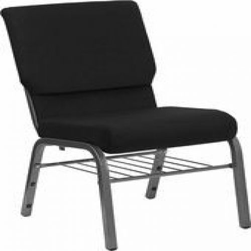 Flash Furniture XU-CH-60096-BK-SV-BAS-GG HERCULES Series 18.5&#039;&#039; Wide Black Churc