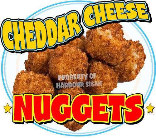 Cheddar Cheese Nuggets Decal 14&#034; Restaurant Concession Food Truck Sticker