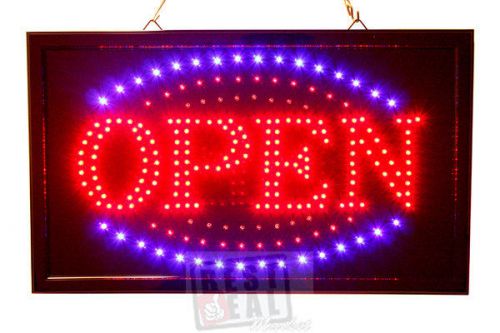 Business LED Neon Bright Motion Open Sign 21&#034;x13&#034; #32