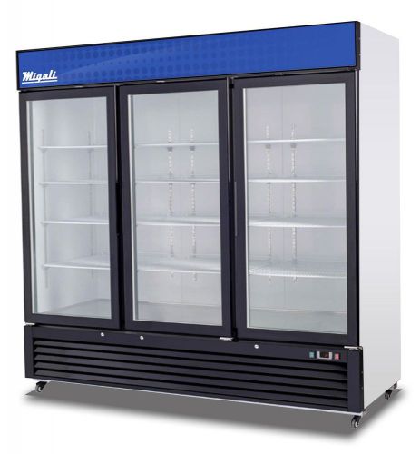 Migali C-72RM, Reach In Cooler - Three Hinged Doors, 72 Cu/Ft *** FREE SHIPPING