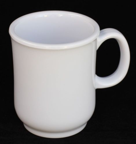 8 oz  New Melamine Coffee Mug US 477  White  24 PC              (901)