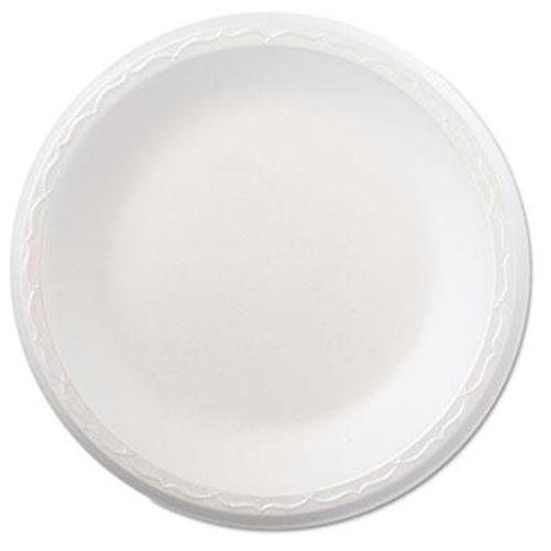Genpak® Foam Dinnerware, Plate, 8 7/8&#034; dia, White, 125/Pack, 4 Packs/Carton