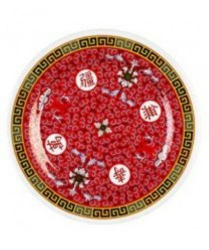 NEW Thunder Group Peacock Collection 12-Pack Plate  7-7/8-Inch  Melamine  Red
